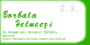 borbala helmeczi business card