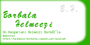 borbala helmeczi business card